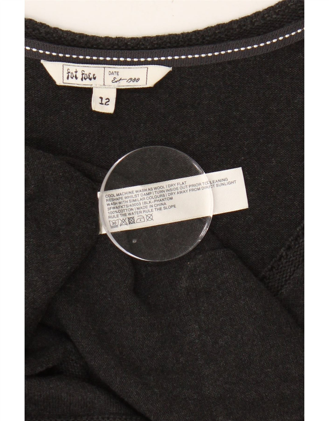FAT FACE Womens Longline Short Sleeve Cardigan Sweater UK 12 Medium Grey Vintage Fat Face and Second-Hand Fat Face from Messina Hembry 