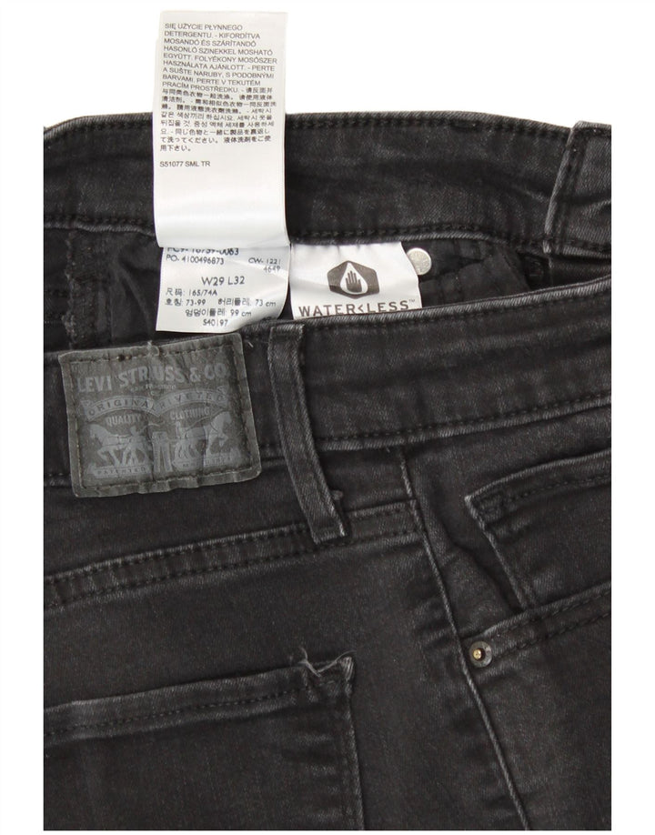 LEVI'S Jeans da donna 725 a vita alta bootcut W29 L32 cotone nero