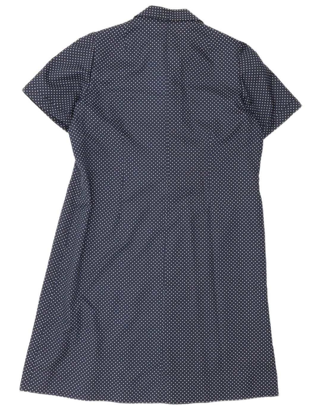 Abito a trapezio vintage da donna UK 16 grande blu navy maculato