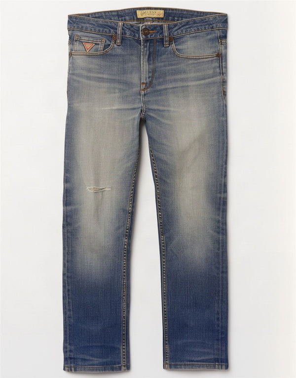 Jeans dritti da uomo Guess W32 L29 cotone blu