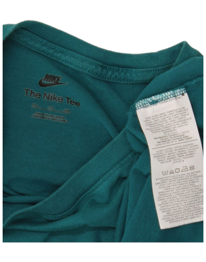 T-shirt da uomo Nike Top 2XL in cotone turchese