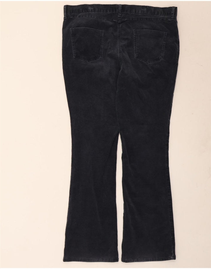 Pantaloni di velluto a coste bootcut da donna Marks & Spencer W40 L33 Blu Navy