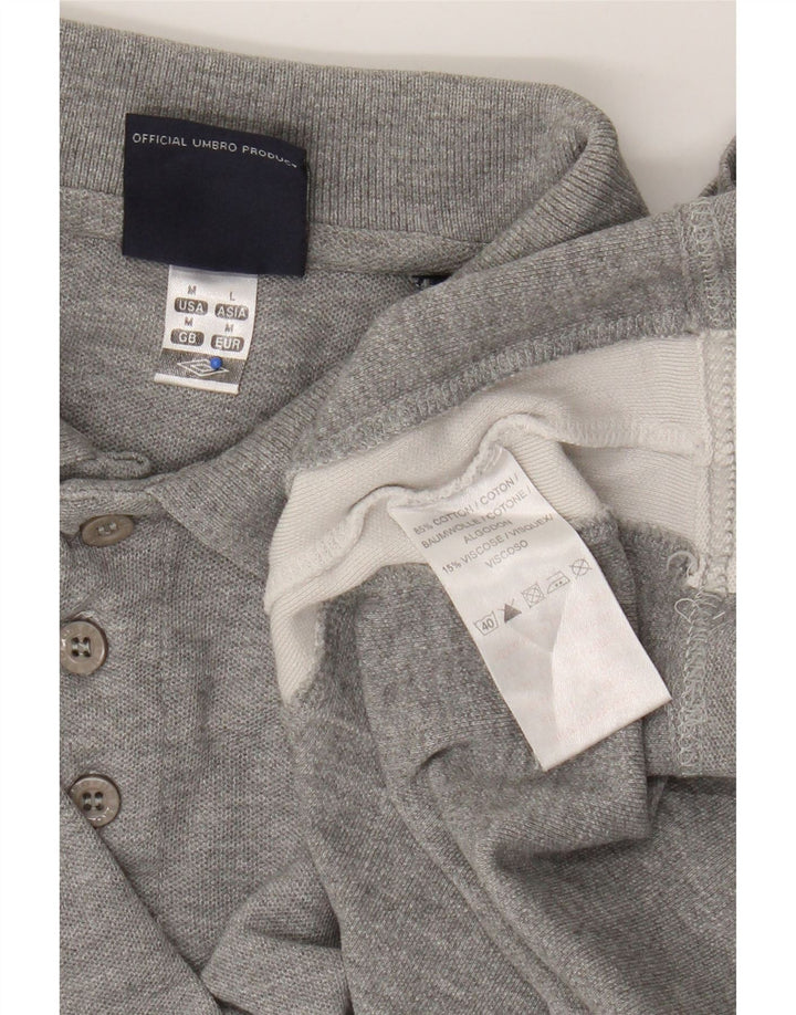 Polo Umbro da uomo in cotone color block grigio medio