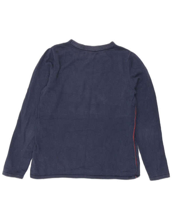 Tommy Hilfiger Womens Graphic Sweatshirt Jumper UK 12 Medium Navy Blue
