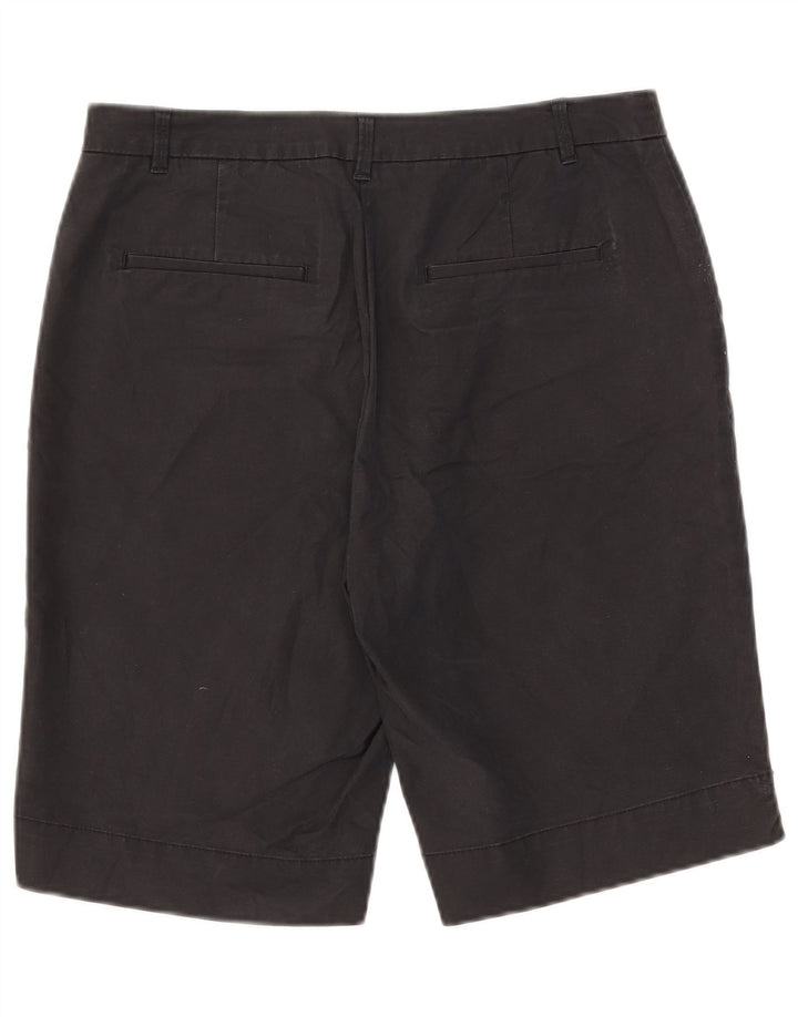 Pantaloncini chino da donna Marks & Spencer UK 12 medi W32 cotone nero
