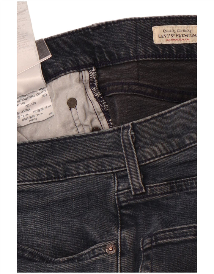 Jeans dritti da donna LEVI'S W31 L30 cotone blu navy