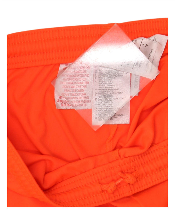 Pantaloncini sportivi ADIDAS da ragazzo 12-13 anni Large Arancione in poliestere