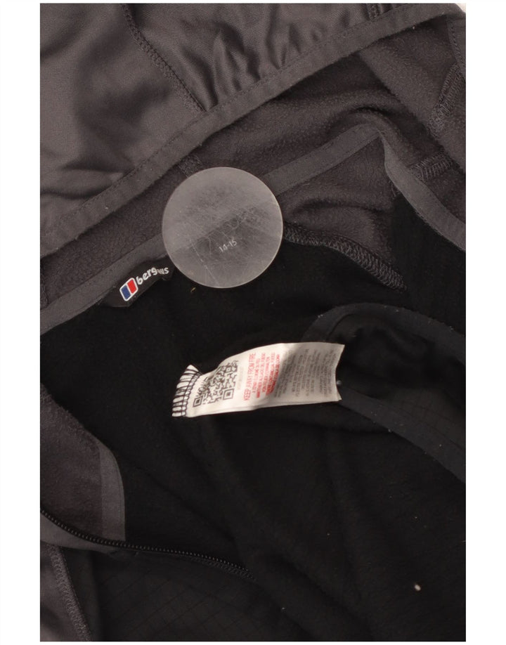 Maglione con cappuccio e zip per ragazzi Berghaus 14-15 anni in poliestere color block grigio