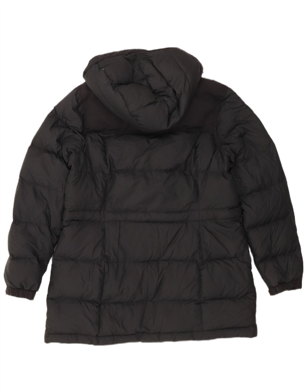Giacca imbottita con cappuccio da donna L.L.Bean UK 16 grande poliestere grigio