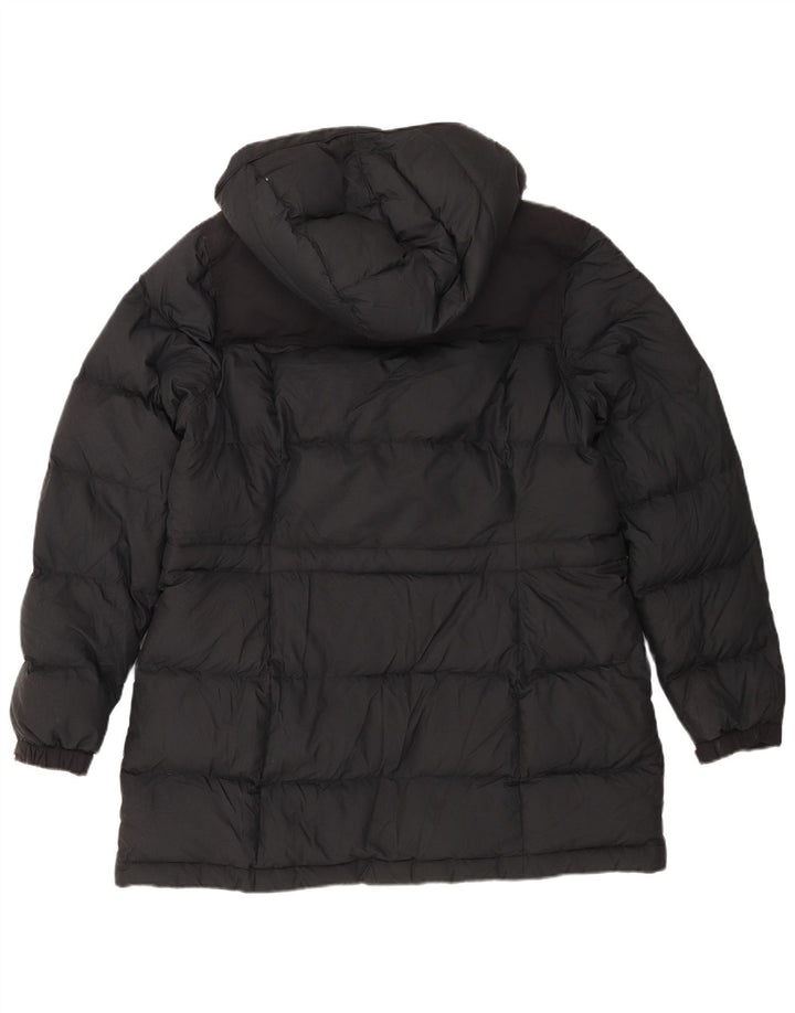 Giacca imbottita con cappuccio da donna L.L.Bean UK 16 grande poliestere grigio