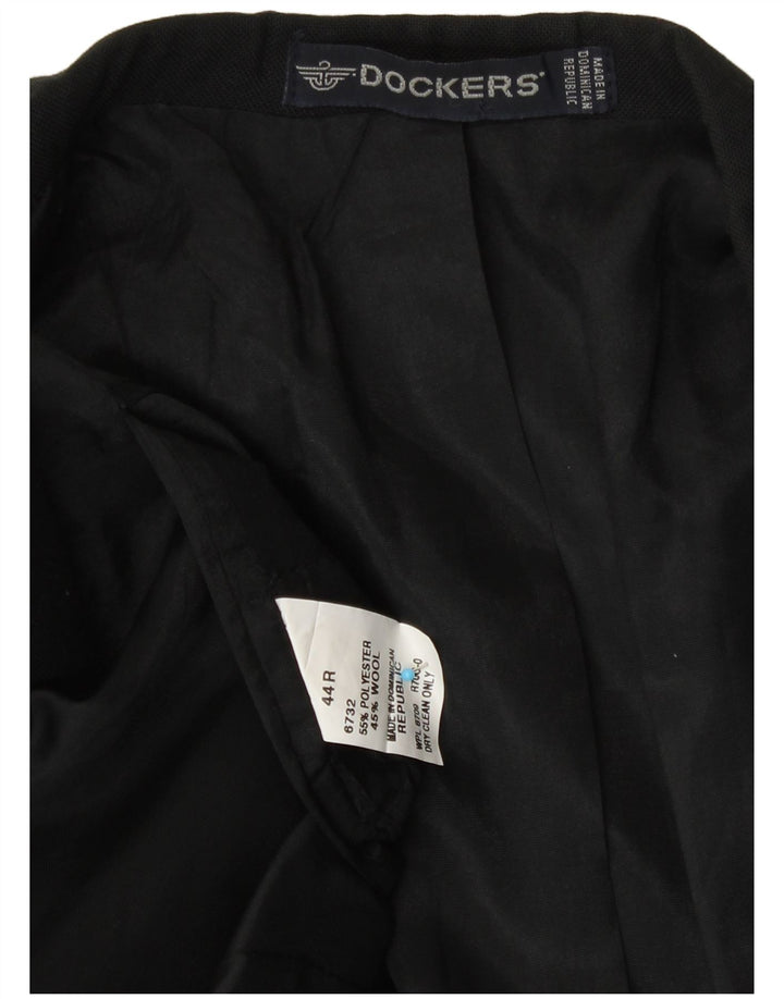 Giacca blazer da uomo a 2 bottoni Dockers UK 44 2XL poliestere nero