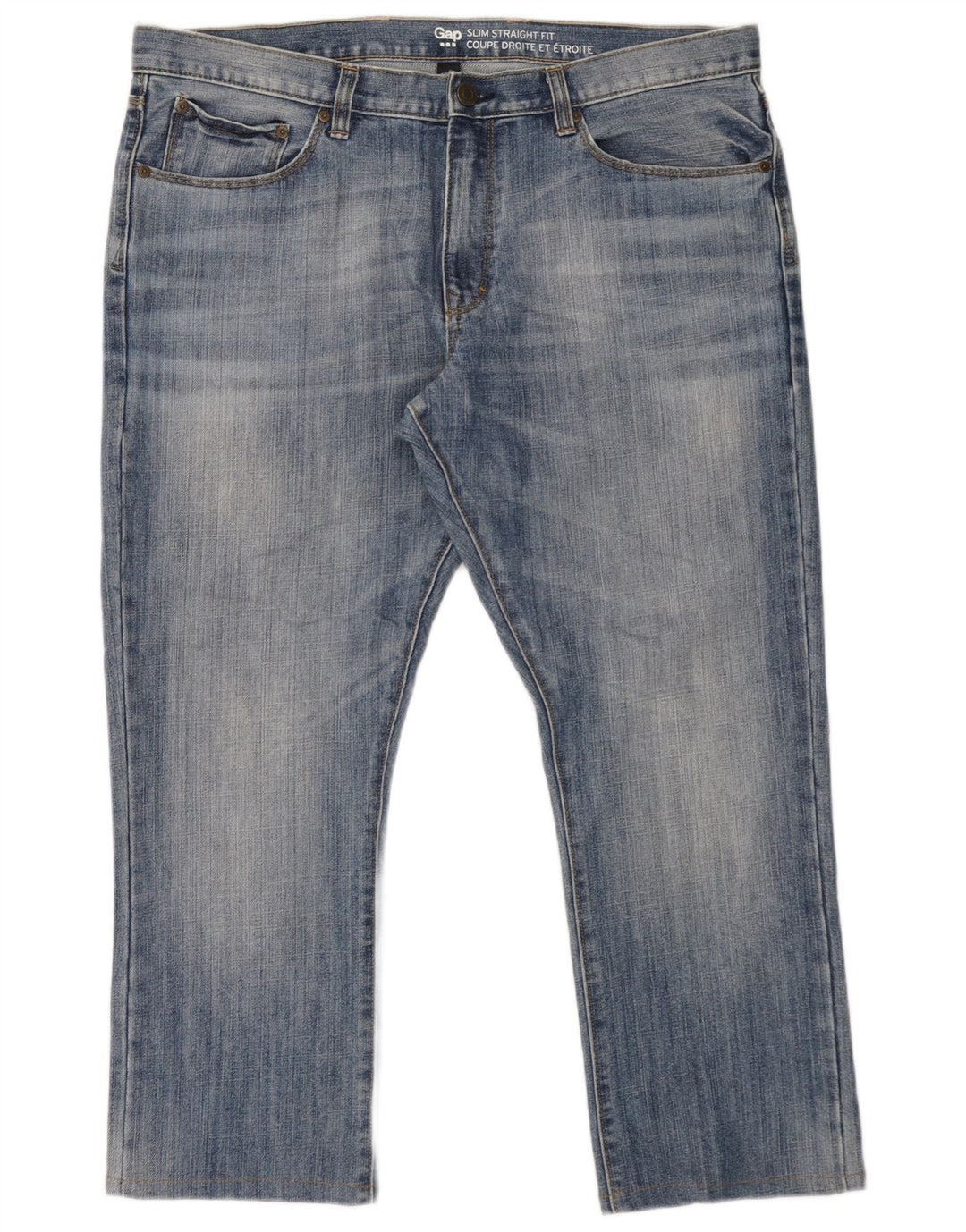 Jeans dritti slim da uomo Gap W38 L27 cotone blu