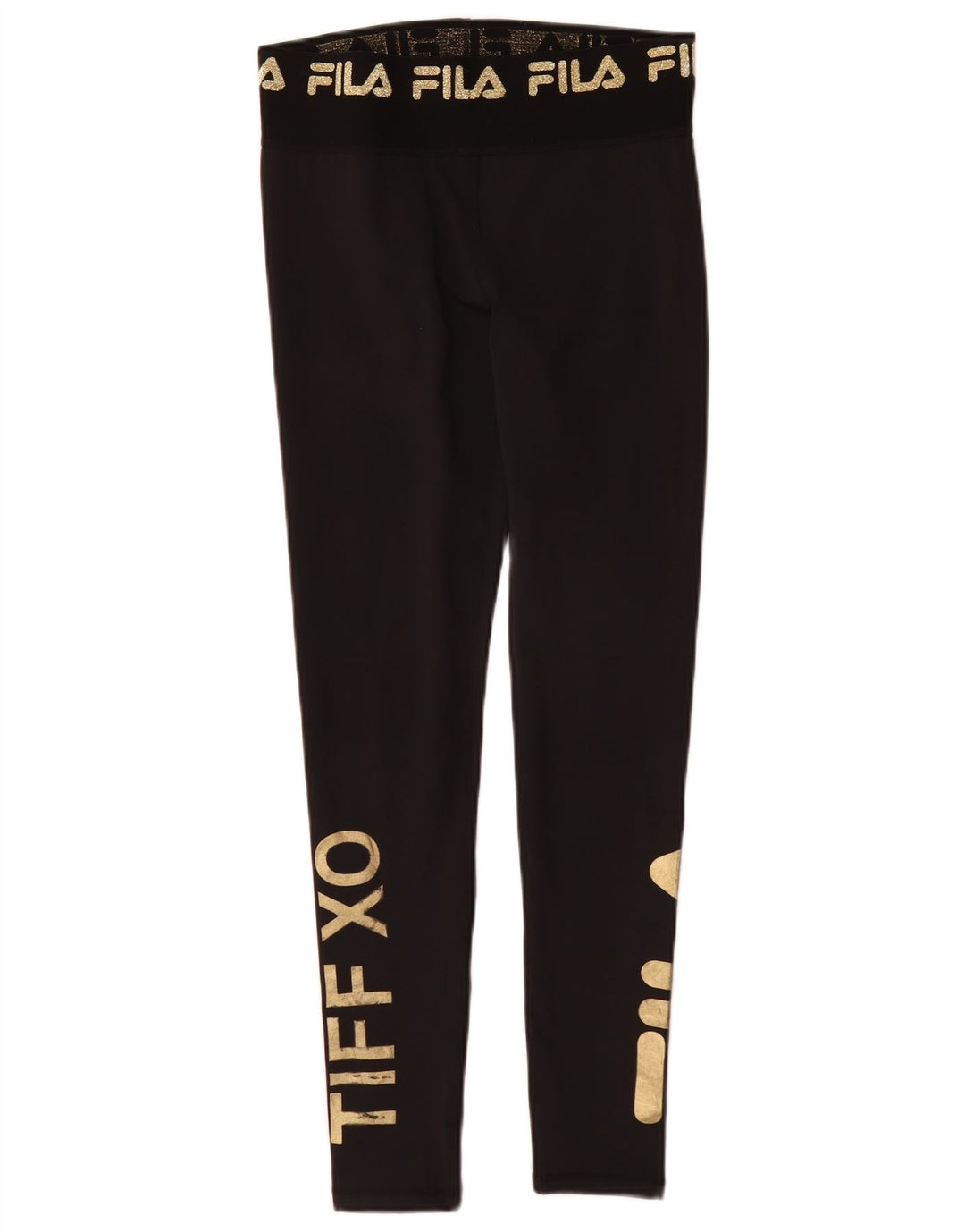 Leggings grafici da donna Fila UK 10 piccoli sportivi in poliestere nero
