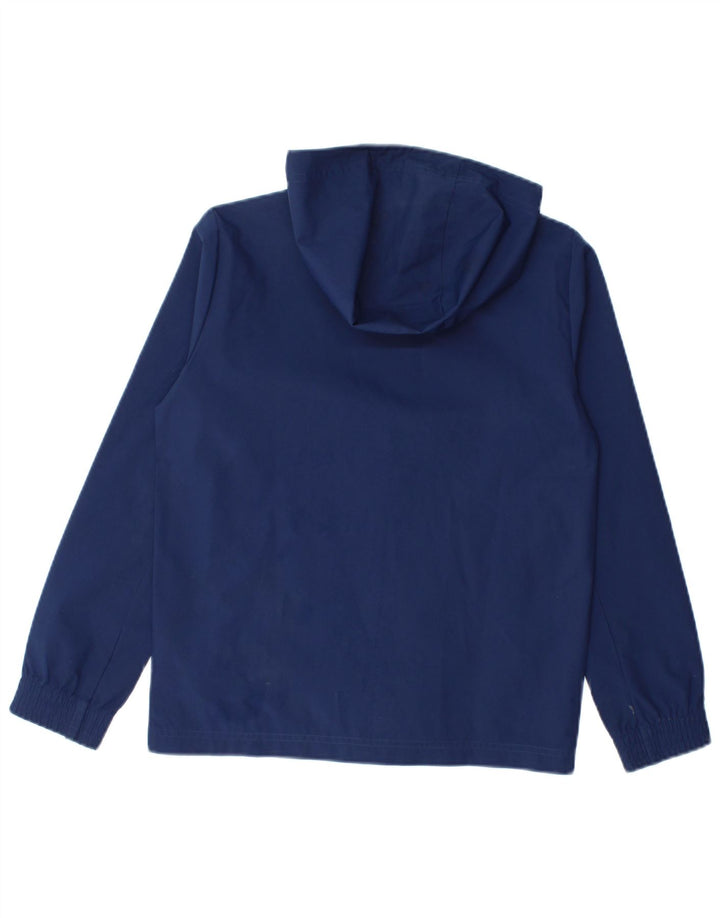 Giacca antipioggia con cappuccio Adidas da ragazzo 9-10 anni in poliestere blu navy