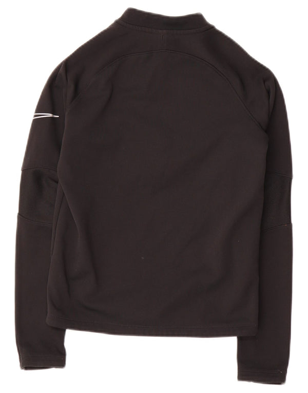 Top della tuta da ginnastica Nike Therma-Fit con collo e zip per ragazzi 8-9 anni, piccola, nera