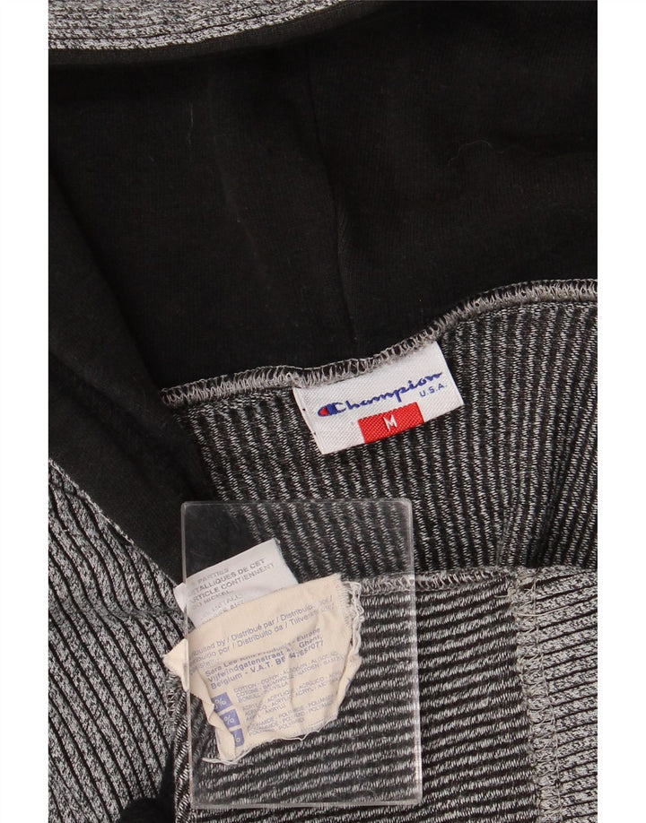Maglione con cappuccio e zip da uomo Champion in cotone grigio medio