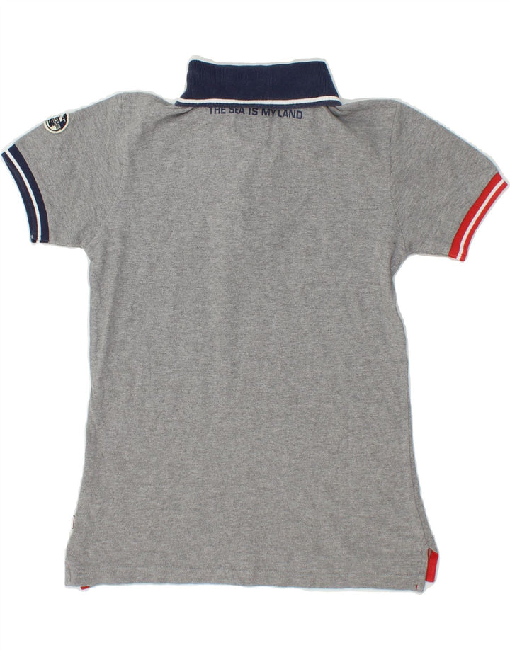 NORTH SAILS Boys Graphic Polo Shirt 9-10 Years Grey Cotton Vintage North Sails and Second-Hand North Sails from Messina Hembry 