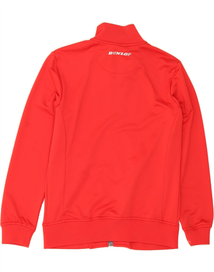 DUNLOP Womens Tracksuit Top Jacket UK 10 Small Red Polyester Vintage Dunlop and Second-Hand Dunlop from Messina Hembry 