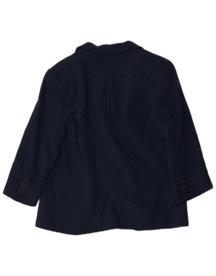 Giacca blazer aperta da donna con maniche a 3/4 Zara UK 14 blu navy medio