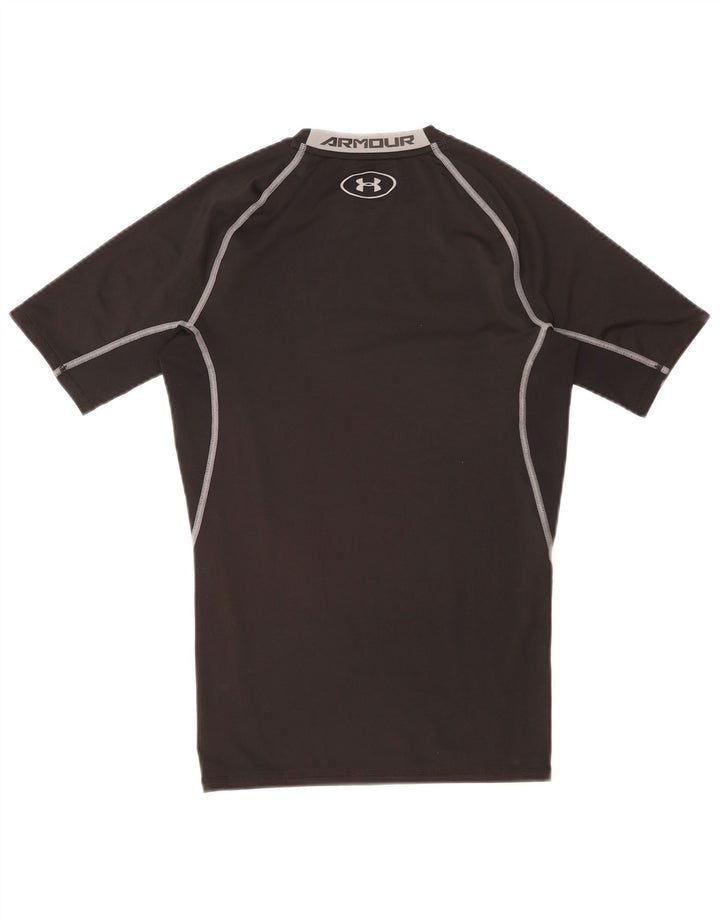 Maglietta a compressione da uomo Under Armour Top a righe nere medie