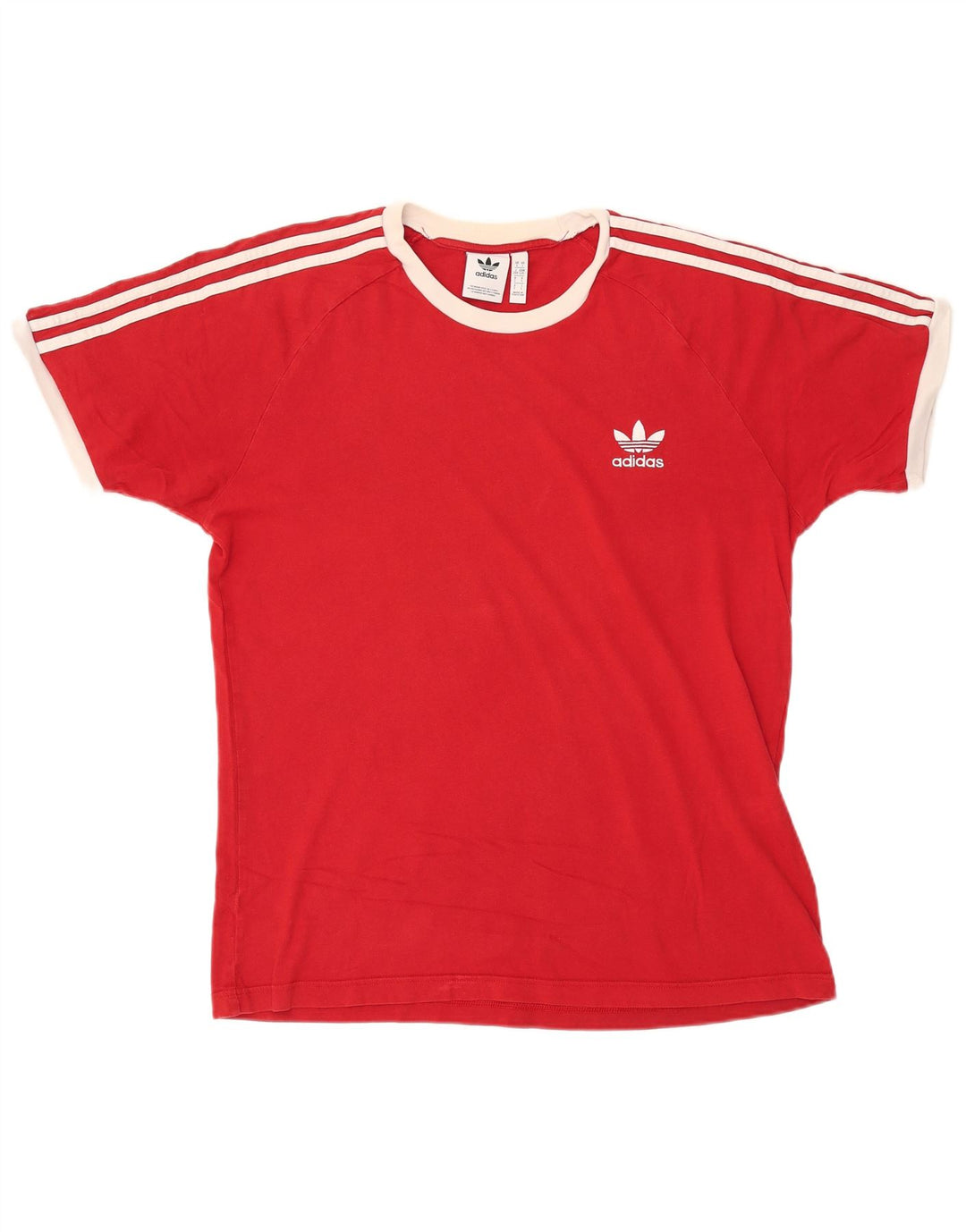T-shirt da uomo ADIDAS Top grande rossa in cotone