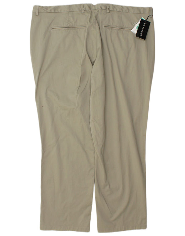 Pantaloni chino dritti autografi da uomo Marks & Spencer W42 L29 cotone kaki