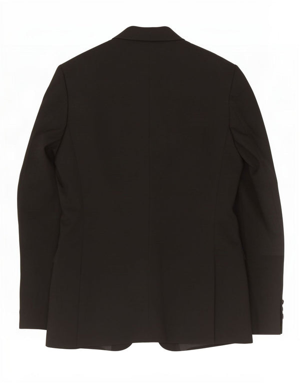 Giacca blazer da uomo a 2 bottoni John Lewis UK 40 grande poliestere nero