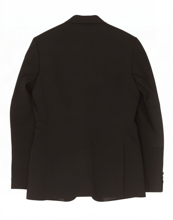 Giacca blazer da uomo a 2 bottoni John Lewis UK 40 grande poliestere nero