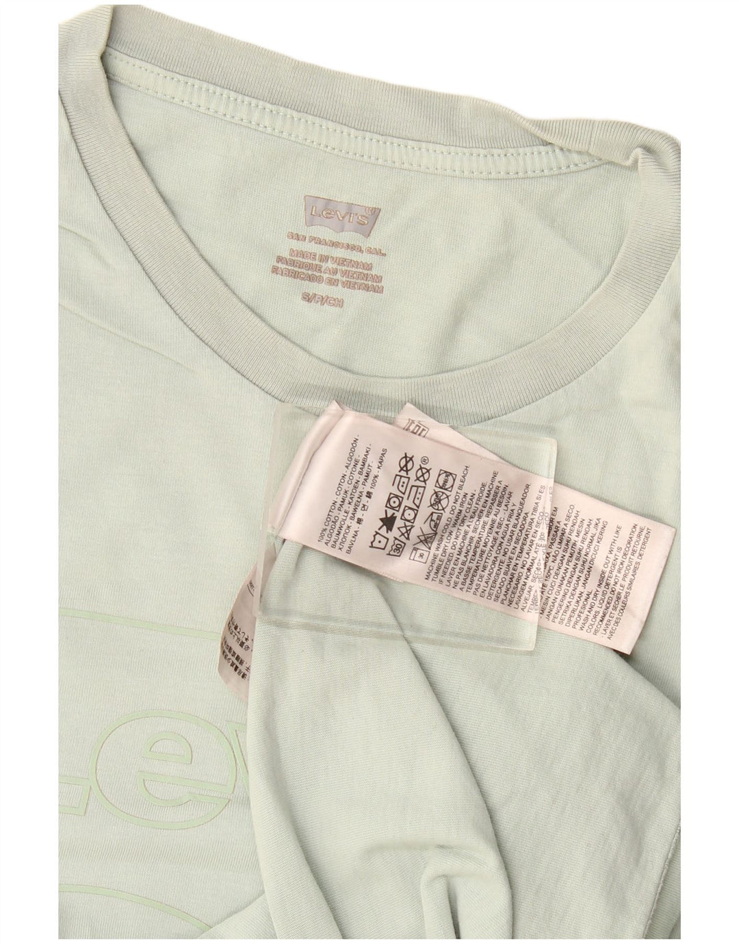 T-shirt grafica da donna Levi's Top UK 10 Small Khaki