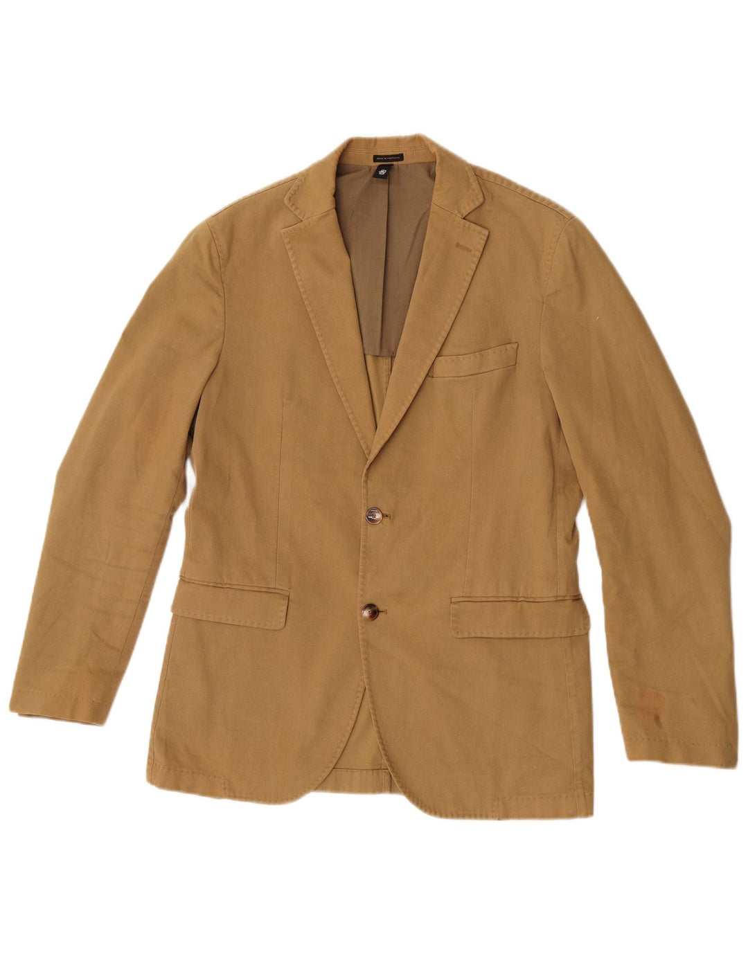 Giacca blazer da uomo a 2 bottoni Massimo Dutti EU 48 cotone kaki medio