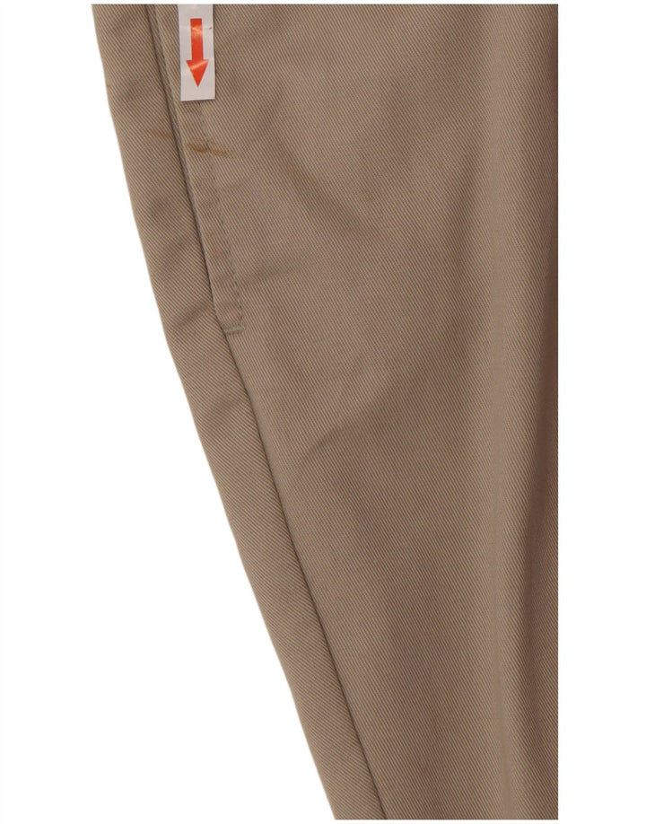 Pantaloni chino da uomo con pegging Izod W38 L25 cotone grigio
