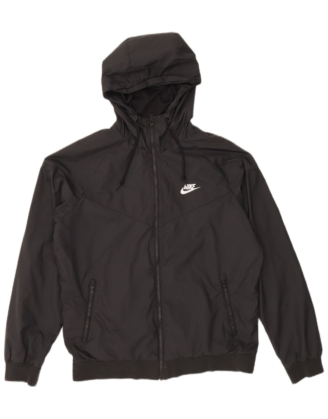 Giacca a vento con cappuccio da uomo NIKE UK 38 poliestere nero medio