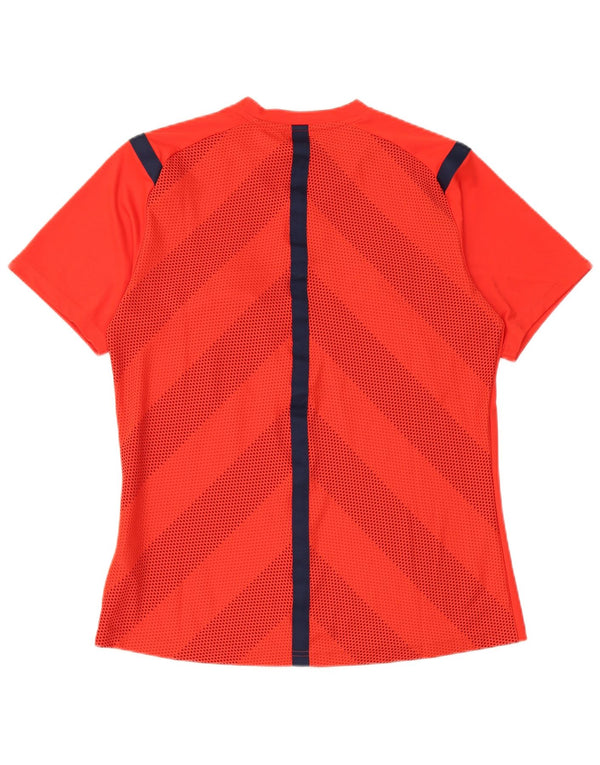 Maglietta Adidas Climacool da ragazzo, 15-16 anni, in poliestere a righe grandi rosse