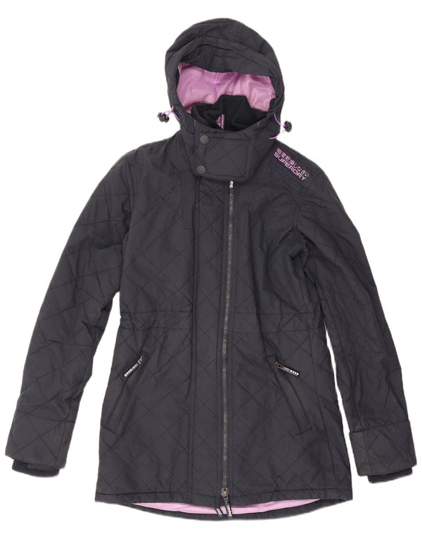 Giacca parka trapuntata con cappuccio Windparka da donna Superdry UK 10 Small Blu navy