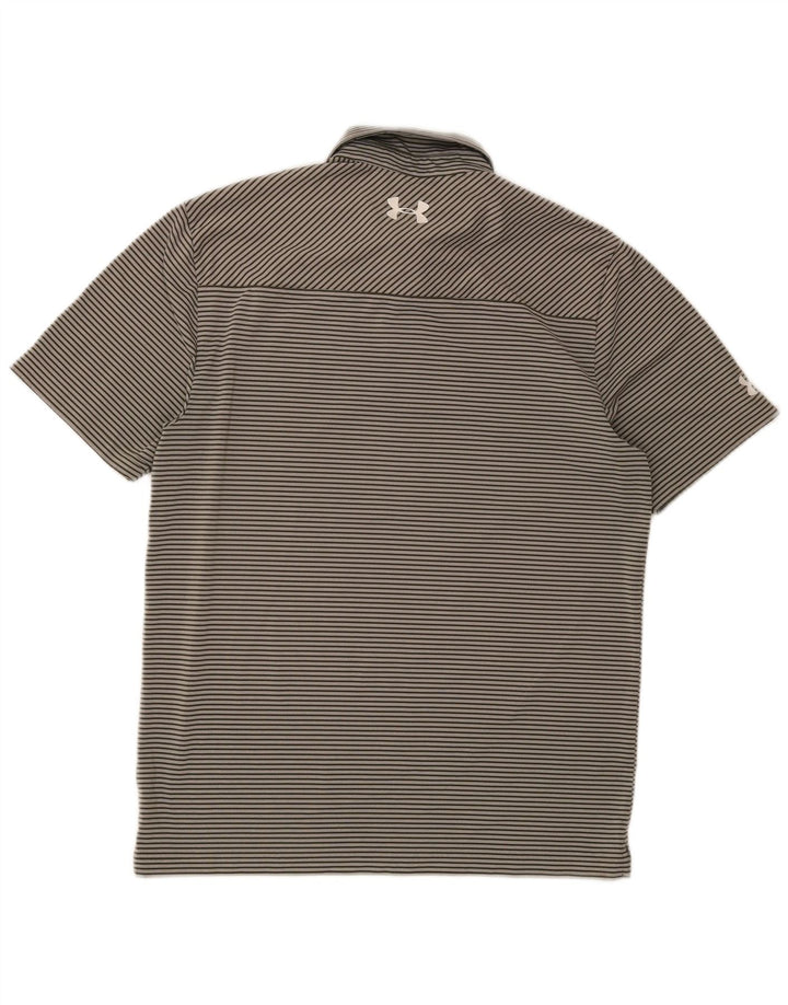 Polo Under Armour da uomo Heat Gear gessato grigio medio