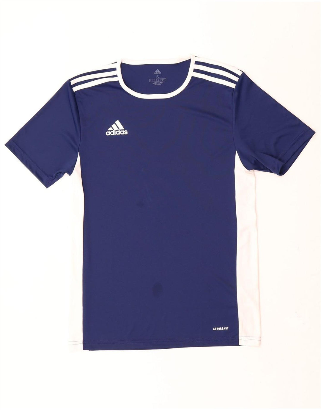 Maglietta Adidas Aeroready da uomo, piccola, in poliestere color block blu navy
