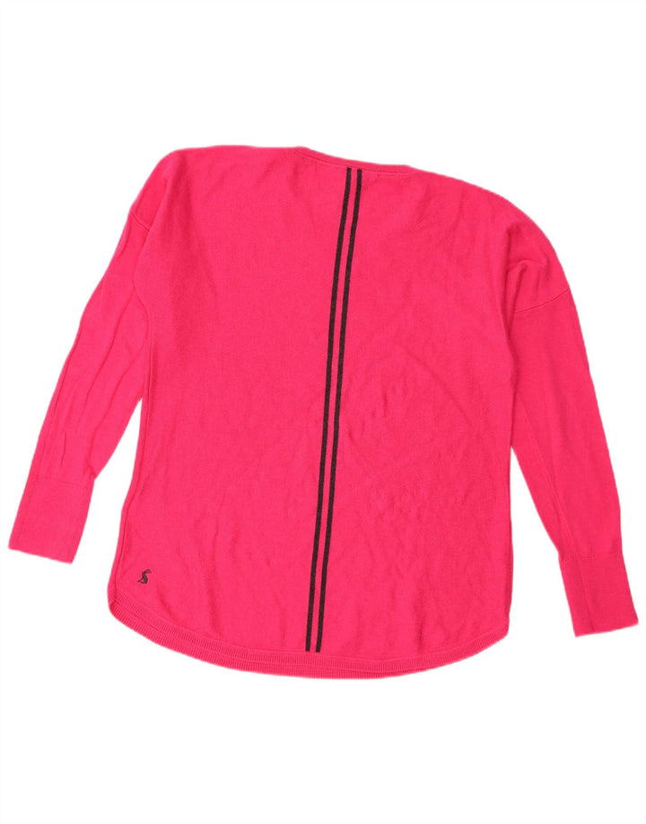 Maglione maglione girocollo da donna Joules UK 12 cotone rosa medio