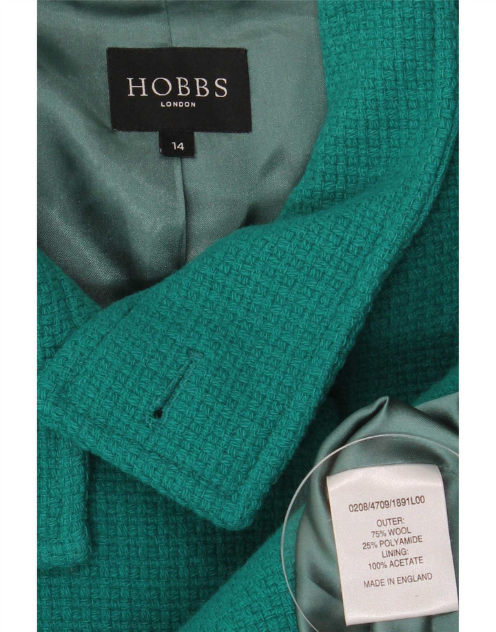 Cappotto da marinaio da donna Hobbs UK 14 grande lana verde