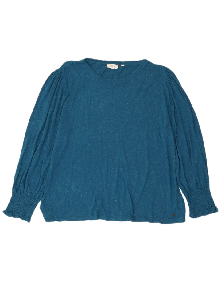 Top da donna a maniche lunghe Fat Face UK 20 2XL Viscosa chiazzata blu
