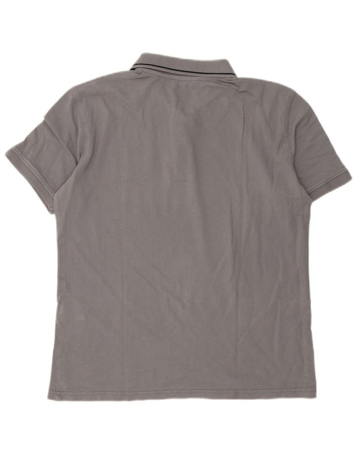 Polo Carrera da uomo vestibilità regolare in cotone grigio medio