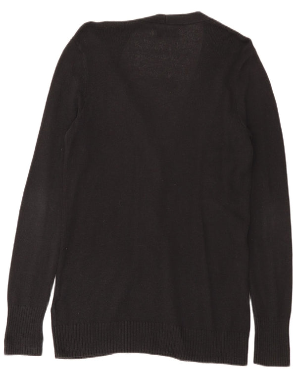 Maglione cardigan da donna Hollister UK 12 cotone nero medio