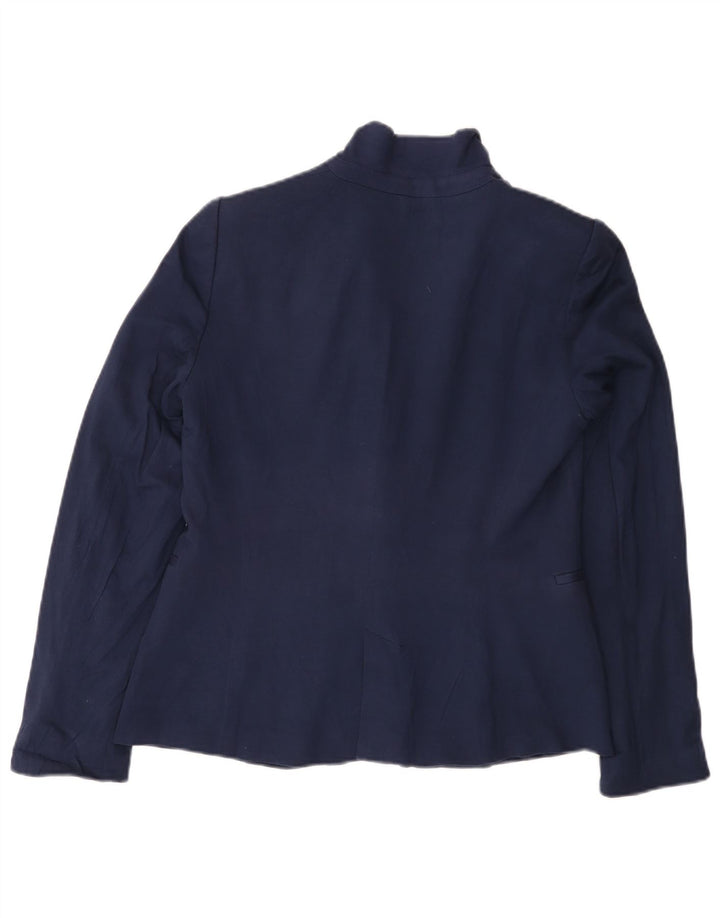 Giacca blazer da donna a 1 bottone Zara UK 14 grande blu navy