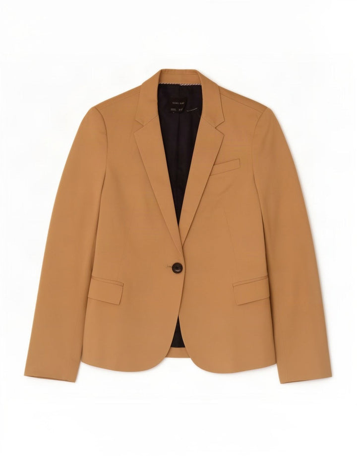 Giacca blazer a 1 bottone da donna Zara UK 12 Cotone beige medio