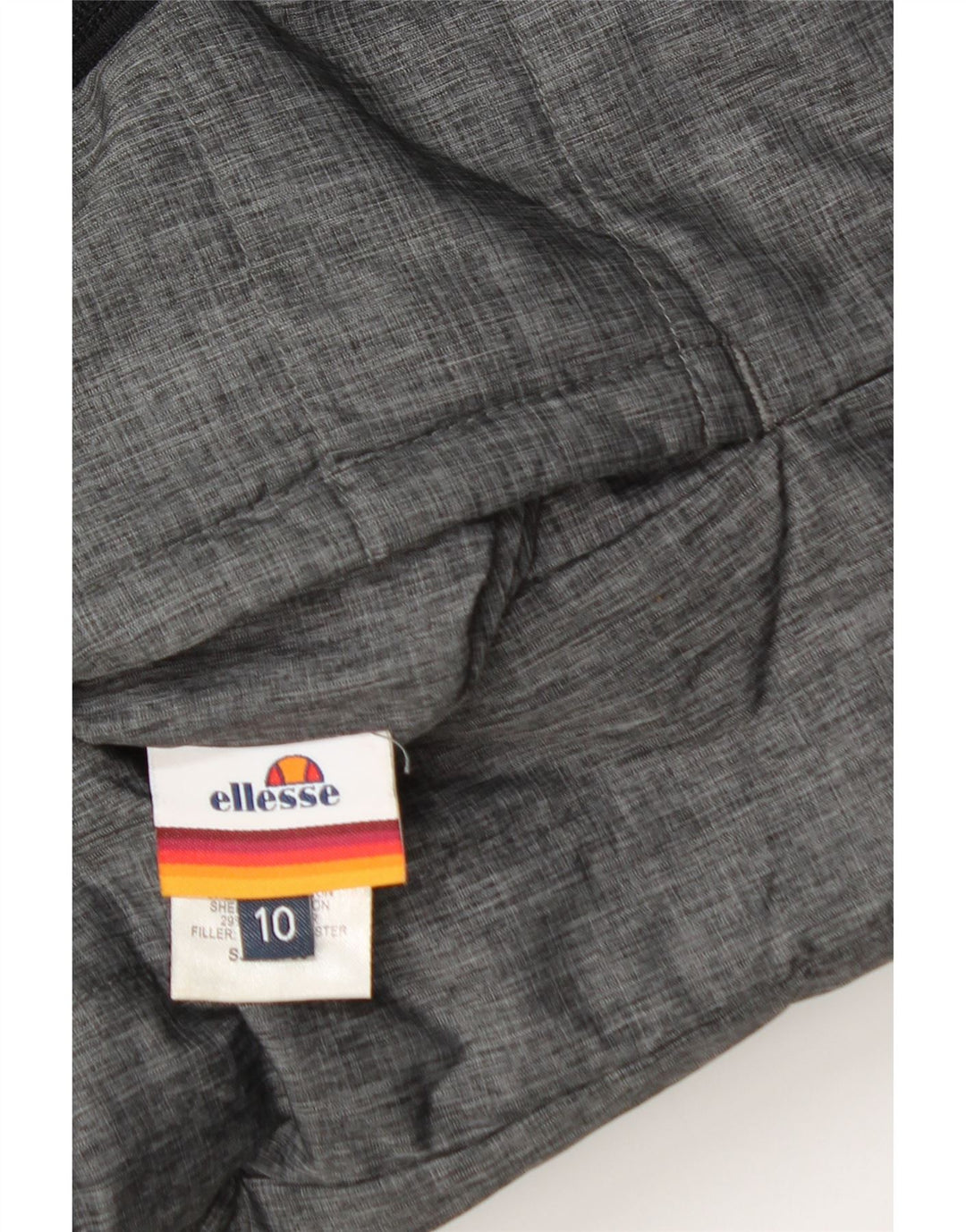 Giacca imbottita reversibile con cappuccio oversize da donna Ellesse UK 10 piccola grigia