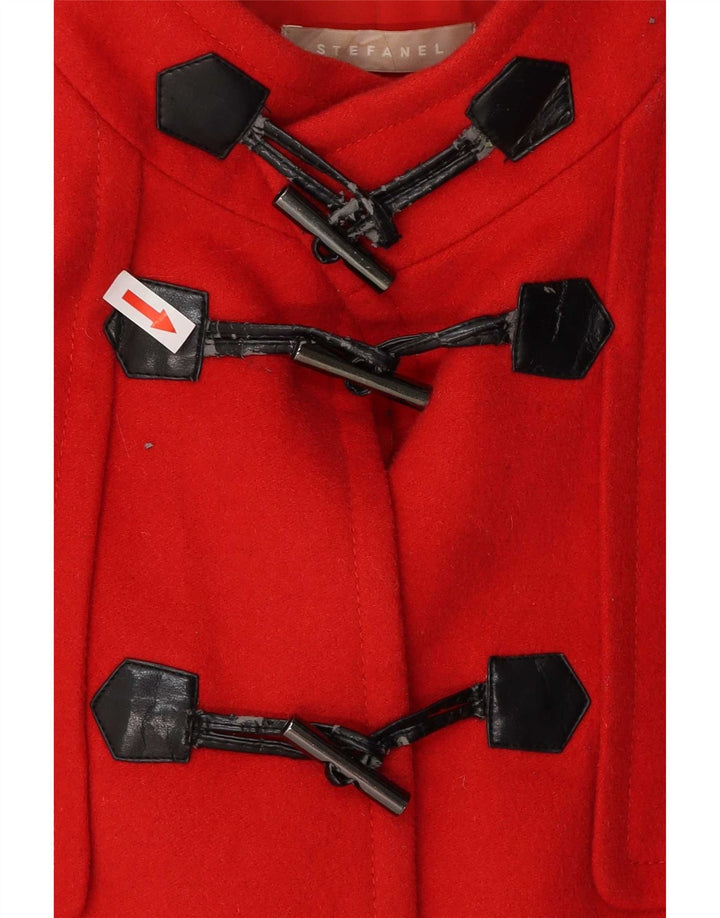 Montgomery da donna con cappuccio Stefanel IT 48 XL Rosso Lana Vergine