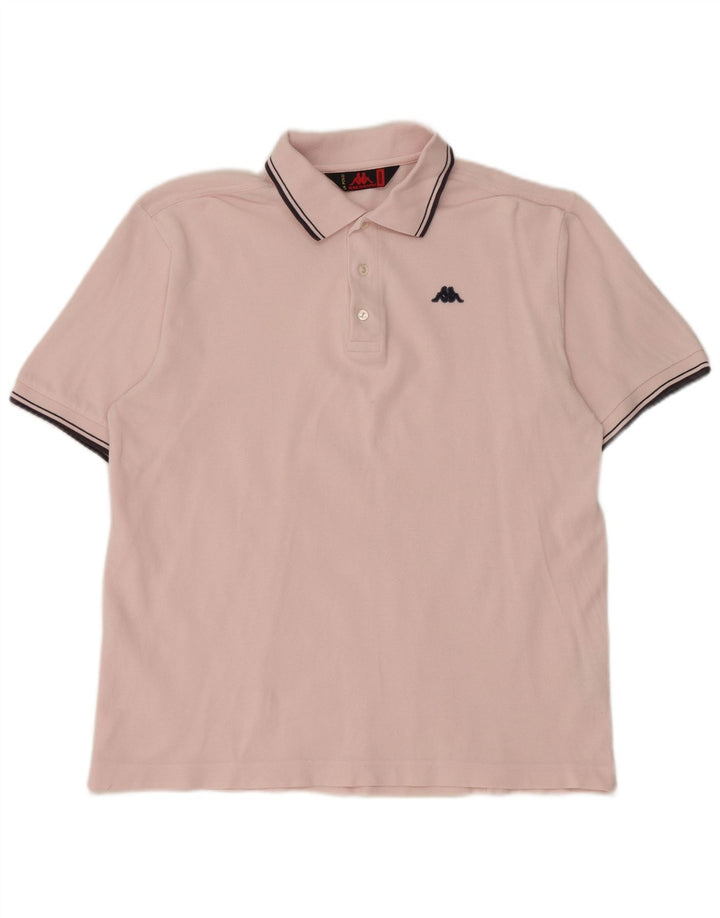 Polo Kappa Uomo Cotone Rosa Medio