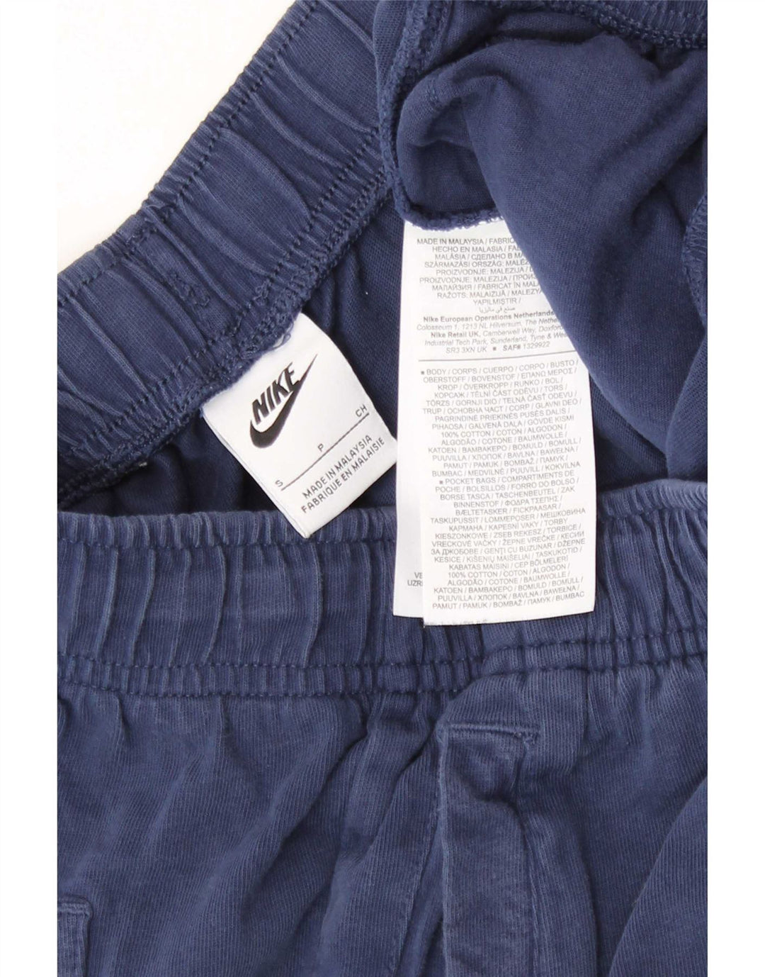 Pantaloncini sportivi Nike da uomo piccoli in cotone blu navy
