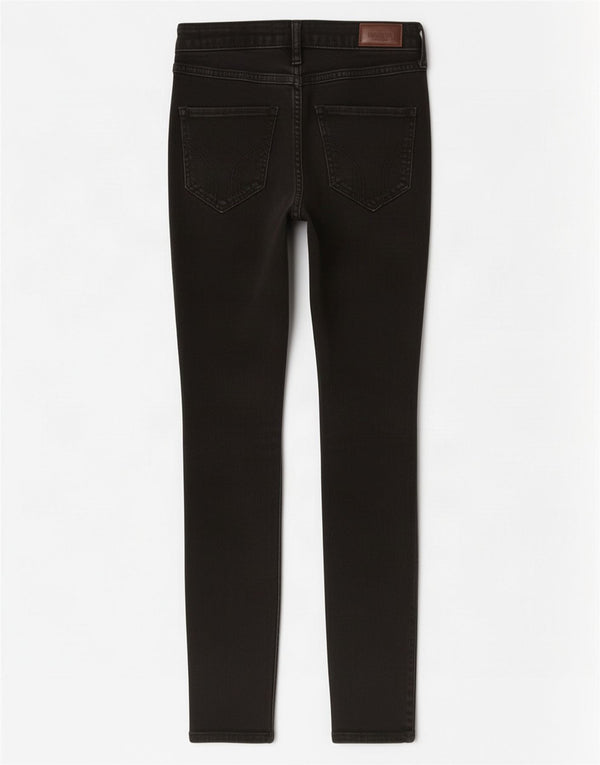 Jeans skinny Hollister da donna a vita alta US 0 XS W24 L28 cotone nero