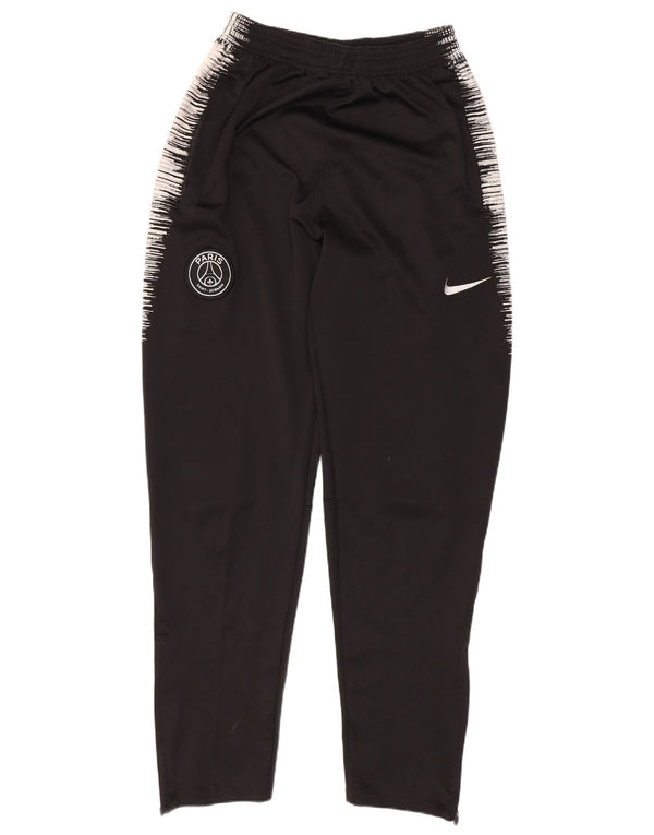 Nike Mens Dri Fit Tracksuit Trousers Medium Black Pinstripe Polyester