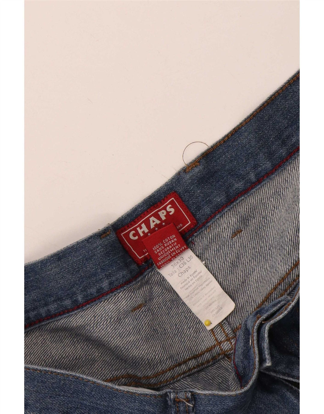 Jeans dritti da uomo Chaps W36 L30 cotone blu